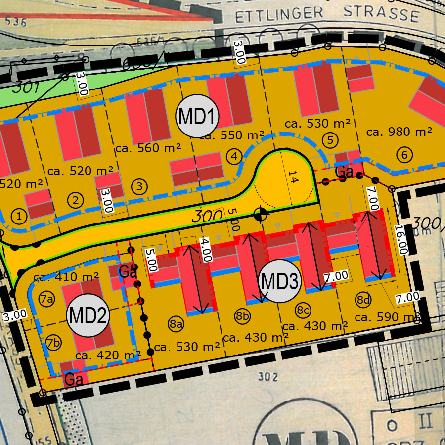 Wiederholte Auslegung am Oberhartheimer Weg