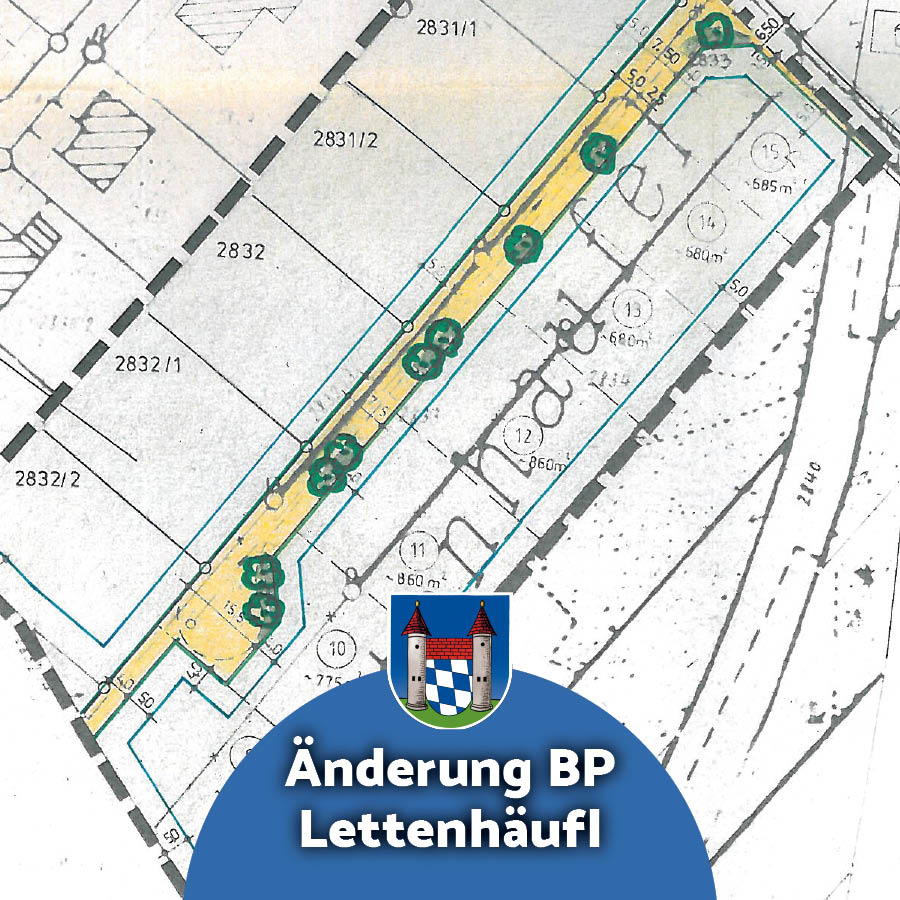 ynderung-BP-Lettenhyufl Bebauungsplans, An der Donaustraße Ost, Lettenhäufl